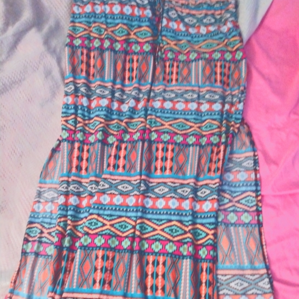 Geometric Multicolored Maxi Skirt